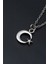 Minimal Ay Yıldız Gümüş Kaplama Unisex Düz Zincir Kolye kod 920 3