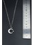 Minimal Ay Yıldız Gümüş Kaplama Unisex Düz Zincir Kolye kod 920 4