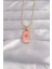 316L Çelik Gold Renk Pembe Mineli Güneş Model Tarot Kolye - TJ-BKO9029 1
