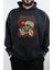 Unisex Metallica Baskılı Kapüşonlu Yıkamalı Sweatshirt, Oversize Rock Band Baskılı Retro Hoodie 2
