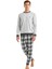 Erkek Gri Melanj Pijama Takımı 40603 1