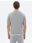 Gri Düz Bisiklet Yaka T-Shirt 5