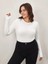 Beyaz Yuvarlak Yaka Atlet Boy Body Darkalıp Soft Touch Interlok Penye Büyük Beden Bluz 2