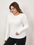 Beyaz Yuvarlak Yaka Atlet Boy Body Darkalıp Soft Touch Interlok Penye Büyük Beden Bluz 1