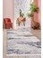 Halı GRI14 Karo Yıkanabilir Saçaklı Kesme Ince Yolluk Kilim Salon Halısı Modelleri 1