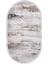 Halı GRI14 Karo Saçaklı Oval Kaymaz Kesme Ince Yolluk Kilim Salon Halısı Modelleri 2