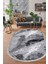 Halı Antrasit Karo Saçaklı Oval Kesme Ince Yolluk Kilim Salon Halısı Modelleri 1