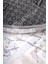 Halı Gri3 Karo Saçaklı Yuvarlak Kesme Ince Yolluk Kilim Salon Halısı Modelleri 3