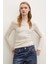 Kayık Yaka Bluz Bej 3