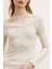 Kayık Yaka Bluz Bej 5