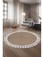 Halı Cool Kahve Sahra Desenli Saçaklı Yuvarlak Kesme Yolluk Kilim Salon Halısı Modelleri 1