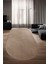 Diji Dekor Halı Cool Kahverengi Sahra Kaymaz Saçaksız Oval Kesme Yolluk Kilim Salon Halısı Modelleri 1