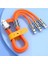 3 In 1 Type-C + Micro USB + Lightning Hızlı Şarj Kablosu Silikon Kablo 1 Metre Opp Ambalaj 3