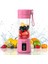 Portatif Taşınabilir El Blender 380 ml USB Şarjlı Pembe (4172) 1