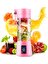 Portatif Taşınabilir El Blender 380 ml USB Şarjlı Pembe (4172) 2