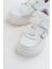 Erkek Çocuk Beyaz Deri Ortopedik Destekli Çocuk Sneaker Ayakkabı 1