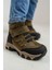Erkek Çocuk Haki Hakiki Deri Anatomik Trekking Bot 4