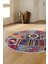 Halı Çok Renkli 9010 Yıkanabilir Yuvarlak Kesme Ince Yolluk Kilim Salon Halısı Modelleri 1