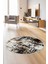 Halı Siyah K1310 Yıkanabilir Yuvarlak Kesme Ince Yolluk Kilim Salon Halısı Modelleri 1