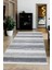 Halı Gri 9026 Yıkanabilir Saçaklı Kesme Ince Yolluk Kilim Salon Halısı Modelleri 1