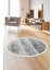 Halı Gri KY7056 Saçaklı Yuvarlak Kesme Ince Yolluk Kilim Salon Halısı Modelleri 1