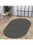 Halı Antrasit K1290 Yıkanabilir Oval Kesme Ince Yolluk Kilim Salon Halısı Modelleri 1