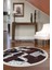 Halı Kahverengi DR01 Saçaklı Yuvarlak Kesme Ince Yolluk Kilim Salon Halısı Modelleri 1