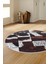 Halı Kahverengi DR01 Yıkanabilir Yuvarlak Kesme Ince Yolluk Kilim Salon Halısı Modelleri 1