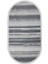 Halı Gri 9026 Yıkanabilir Saçaklı Oval Kesme Ince Yolluk Kilim Salon Halısı Modeli 2