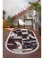 Halı Kahverengi DR01 Saçaklı Oval Kaymaz Kesme Ince Yolluk Kilim Salon Halısı Modelleri 1