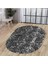 Halı Siyah K1320 Yıkanabilir Oval Kesme Ince Yolluk Kilim Salon Halısı Modelleri 1