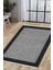 Halı Antrasit KR4040 Saçaklı Kaymaz Kesme Ince Yolluk Kilim Salon Halısı Modelleri 1