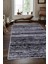 Halı Siyah Gri YM4700 Yıkanabilir Kesme Ince Yolluk Kilim Salon Halısı Modelleri 1