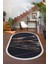 Halı Siyah Gold Yıkanabilir Saçaklı Oval Kesme Ince Yolluk Kilim Salon Halısı Modeli 1
