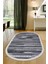 Halı Gri Köln Yıkanabilir Saçaklı Oval Kesme Ince Yolluk Kilim Salon Halısı Modeli 1
