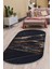 Halı Siyah Gold Yıkanabilir Oval Kesme Ince Yolluk Kilim Salon Halısı Modelleri 1