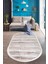 Halı Vizon KY7005 Saçaklı Oval Kaymaz Kesme Ince Yolluk Kilim Salon Halısı Modelleri 1