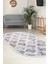 Halı Bej Maça Yıkanabilir Saçaklı Oval Kesme Ince Yolluk Kilim 1