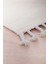 Peluş Halı Pembe Düz Desenli Saçaklı Kesme Post Yolluk Kilim 4