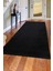 Peluş Halı Siyah Düz Desenli Yıkanabilir Post Yolluk Kilim 1