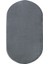 Peluş Halı Koyu Gri Yıkanabilir Oval Kesme Post Yolluk Kilim 2