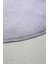 Peluş Halı Açık Gri Yıkanabilir Oval Kesme Post Yolluk Kilim 3