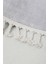 Peluş Halı Açık Gri Saçaklı Yuvarlak Kesme Post Yolluk Kilim 4