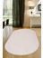 Peluş Halı Açık Vizon Yıkanabilir Oval Post Yolluk Kilim 1