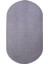 Peluş Halı Açık Gri Yıkanabilir Oval Kesme Post Yolluk Kilim 2