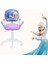 Çocuk Odası Ders Çalışma Ofis Koltuğu Öğrenci Sandalyesi Frozen Desenli Lila Beyaz Tekerlekli 1