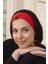Kırmızı Çapraz Şık Bandana, Saç Bandanası, Saç Bandı Kadın Geniş Bandana Chic Buff 1