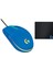 BYARS-G102 Mavi Lightsync Optik Kablolu Oyuncu Mouse + Oem Gaming Mouse Pad 40X30CM Hrdesing 9975 Byarsbilişim 1