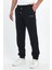 Erkek Siyah Regular Fit Beli Lastikli Note To Myself Baskılı Rahat Pamuklu Eşofman Altı RF0416 2