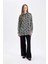 Relax Fit Zebra Desenli Uzun Kollu Gömlek Tunik Black 2